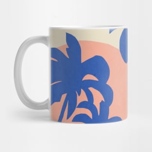 Blue palm trees summer time Mug